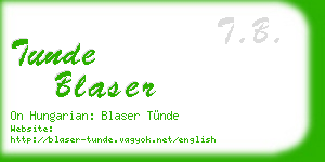 tunde blaser business card